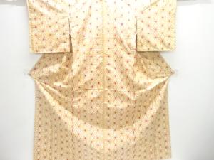 麻の葉模様織り出し手織り紬着物